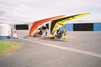 Refuelling at Carlisle Airport
