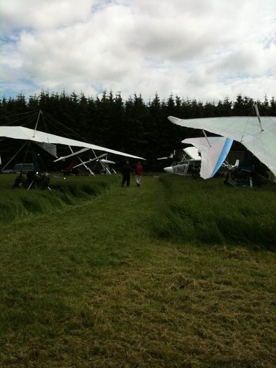 Wee Marky's farm strip taxiway and apron